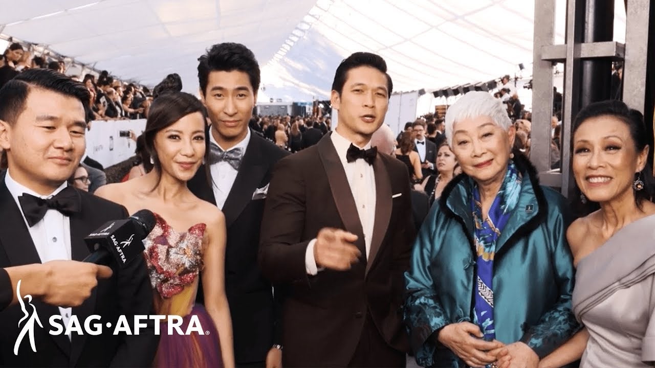 Cast of Crazy Rich Asians at the 2019 SAG Awards. 