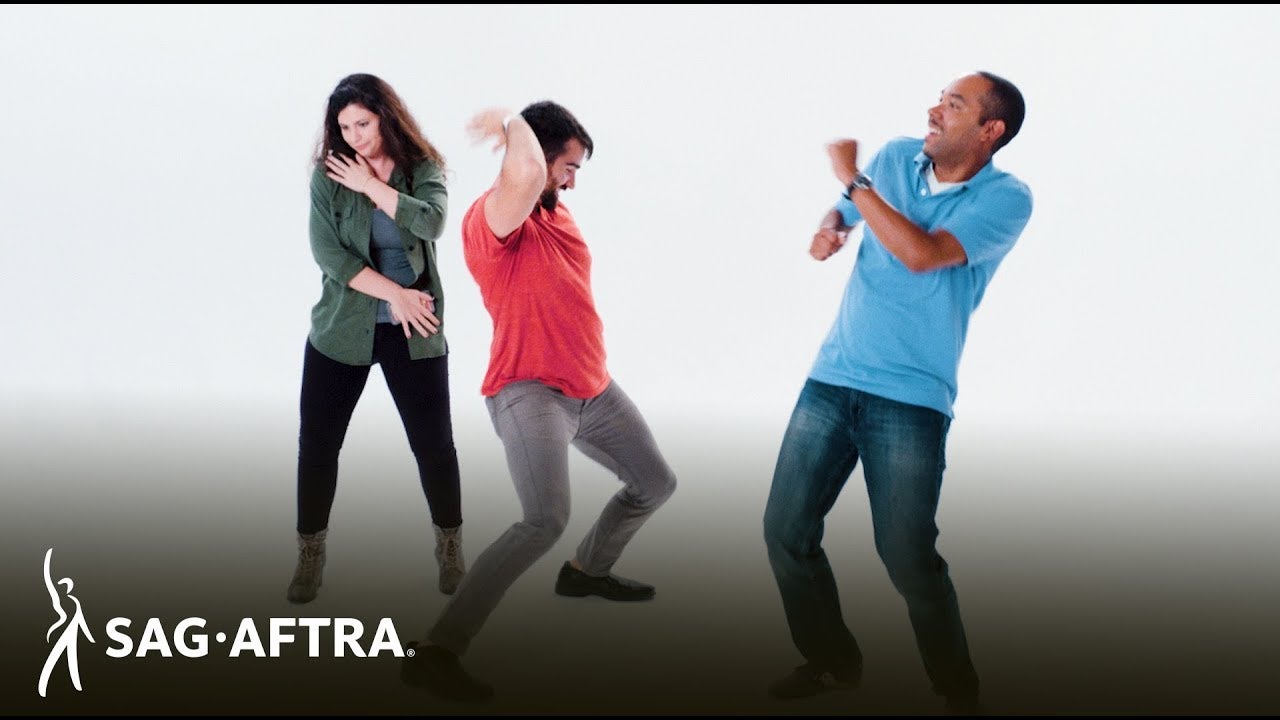 NGP members dancing in front of white background