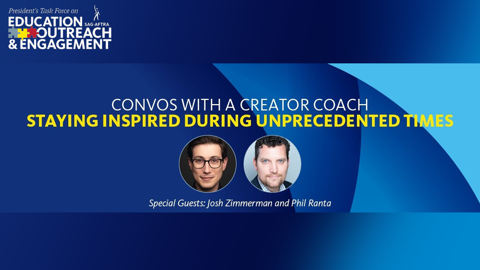 'Convos with a Creator Coach: How to Stay Inspired During Unprecedented Times' Headshots L-R: Zimmerman and Ranta 