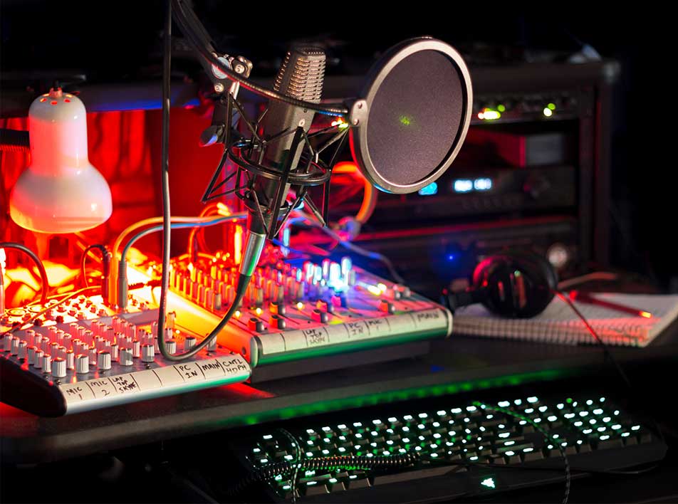 Voiceover equipment.