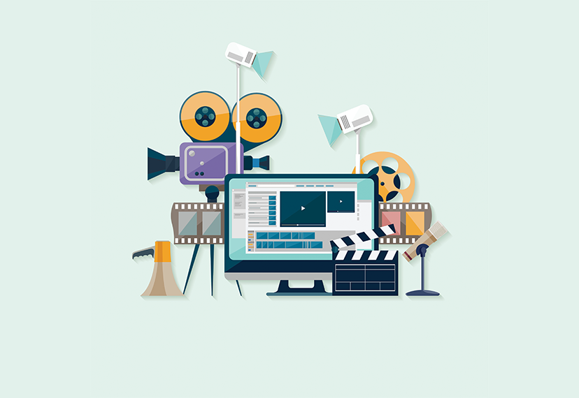 Illustration of film production imagery.