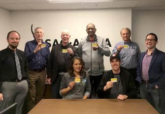 Washington-Mid Atlantic members show their cards at the "SAG-AFTRA 101" workshop.