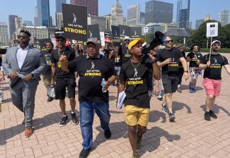 Chicago members at the National Day of Solidarity rally