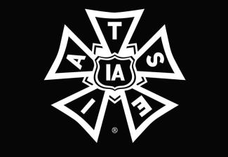 I.A.T.S.E. logo in white with a black background
