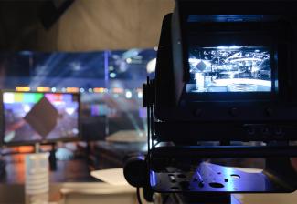 broadcast news set 