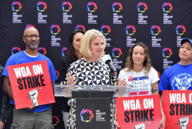 GLAAD Chief Executive Officer Sarah Kate Ellis at the Los Angeles LGBT Center on Sept. 14.