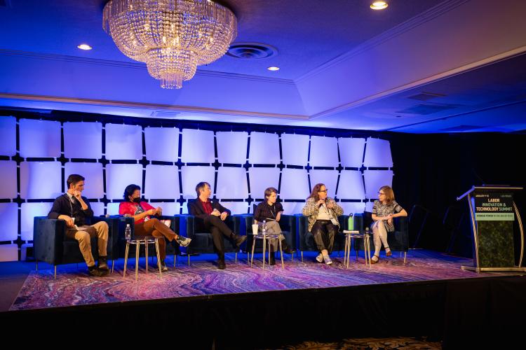 Panelists at the ‘Workers Winning in the Age of Tech’ panel.