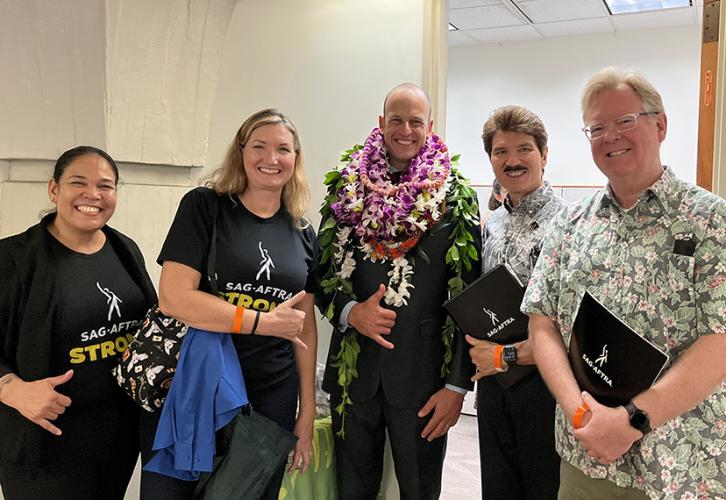 Hawaii Local member Shereen Balles, President Andy Sikkink, Hawaii State House Representative Luke Evslin, Vice President Charles Uyehara, Secretary Scott Swartz