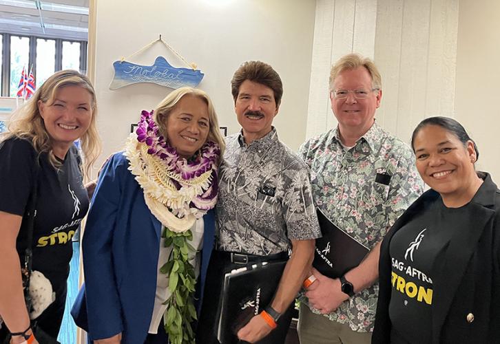 Hawaii Local President Andy Sikkink, Hawaii State Senator Lynn Decoite, Vice President Charles Uyehara, Secretary Scott Swartz, member  Shereen Balles