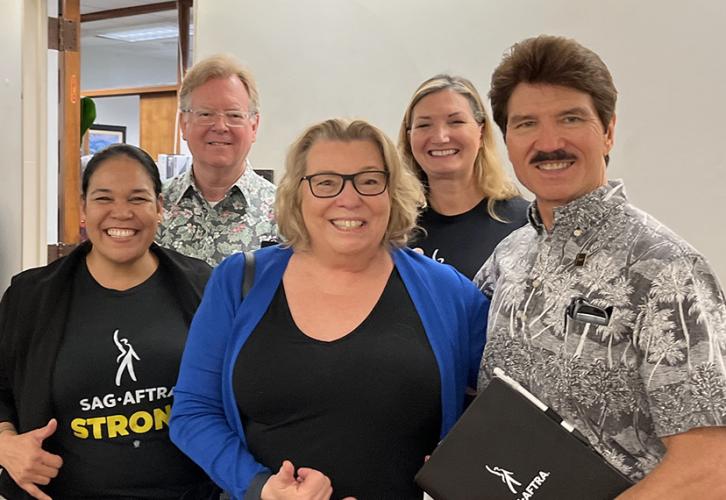 Hawaii Local member Shereen Balles, Secretary Scott Swartz,  Hawaii State Creative Industries Division Director Georja Skinner, President Andy Sikkink,  Vice President Charles Uyehara