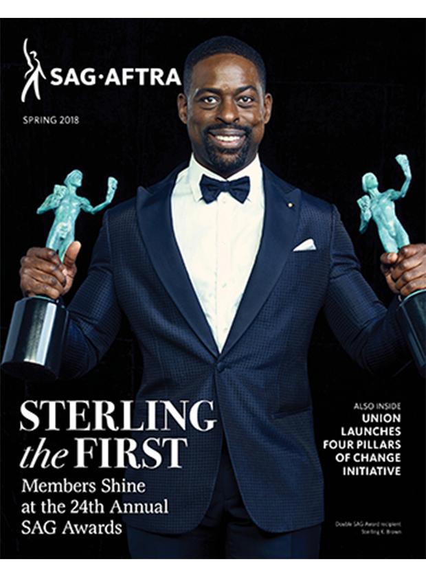 Spring 2018 Magazine Cover with Sterling K. Brown making SAG Awards History