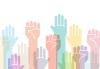 SAG-AFTRA Code of Conduct Hands held in the air in either a fist or open palm