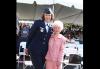 L.A. Local Military Committee Vice Chair Maggie Dewan-Smith, left, and L.A. Local Military Committee member Jackie “Pink Lady” Goldberg attend the first annual Vet Day L.A. on Nov. 11. Dewan-Smith, in uniform, stands in the sun with Goldberg.