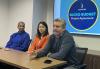 New England Local President Andrea Lyman, producer and Local Board member Liz Eng, and member Russell Gannon. New England Local President Andrea Lyman, producer and Local Board member Liz Eng, and member Russell Gannon.