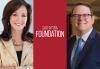 A 3-in-1 image of SAG-AFTRA Executive Director Cyd Wilson's and SAG-AFTRA NED & Chief Negotiator's Duncan Crabtree-Ireland's headshots. In between is the SAG-AFTRA Foundation logo.