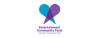 ECF logo, which is a pair of blue and purple stylized spotlights